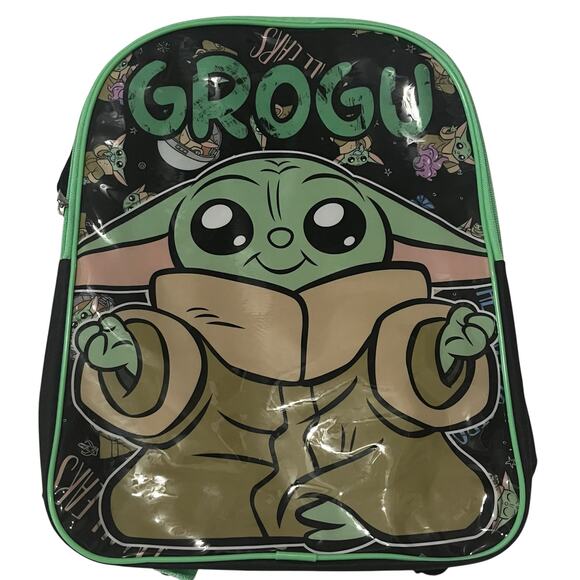Star Wars Mandalorian Baby Yoda Backpack School Travel Space Cute Kidcore NWT - Picture 2 of 6